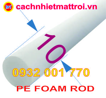 hình sản phẩm PE Foam Rod đường kính 10mm- Ron mút xốp chèn khe phi 10mm
