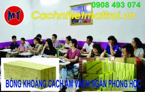 Bông khoáng - len đá cách âm cách nhiệt tường vách ngăn lớp học ngoại ngữ tại Biên Hòa Đồng Nai