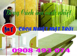 Cách âm cho tường , vách thạch cao bằng bông sợi khoáng - len đá .