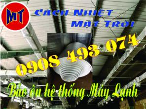 Cách nhiệt ống gió bằng mút xốp PE OPP và băng keo bạc