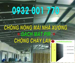 Chống nóng mái tôn nhà xưởng bằng tấm trần PIR chống cháy lan