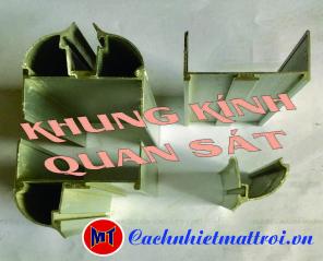 Khung nhôm ô cửa sổ kính quan sát panel phòng sạch - phụ kiện cửa panel