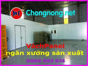 Thi công vách ngăn xưởng sản xuất bằng tấm panel EPS