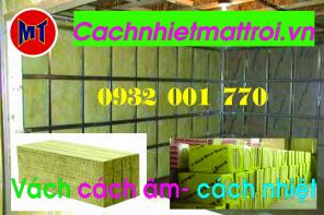 Vách tường cách âm sử dụng bông khoáng _ Cách Nhiệt Mặt trời